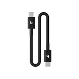 Beats USB-C to USB-C Woven Short Cable Fast Charging Durable/Tangle-Free Compatible Charger for Apple & Android Devices (20 cm) - Bolt Black Bolt Black (20 cm)