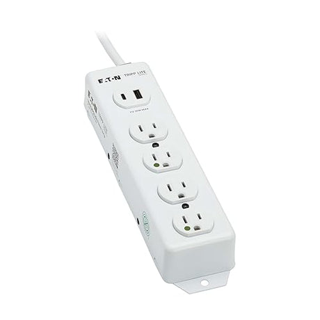 Tripp Lite Eaton Medical Hospital Power Strip with 2 USB Charging Ports, 4 Outlets + 15 Foot Cord, UL 1363 Certified Power Strip, Wall Mount and Under