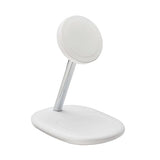 Eaton Tripp Lite Series Wireless Charger Stand, 20W Magnetic Charging Stand, MagSafe MFi Charging for Apple iPhone & AirPods, Adjustable Stand, 3ft Cable, White, 1-Year Warranty (U280MS-2N1-WH) Charging Stand White