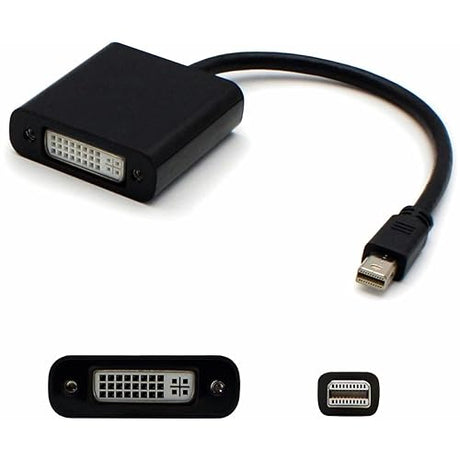 AddOn Mini-DisplayPort 1.1 Male to DVI-I (29 pin) Female Black Adapter For Resolution Up to 1920x1200 (WUXGA)