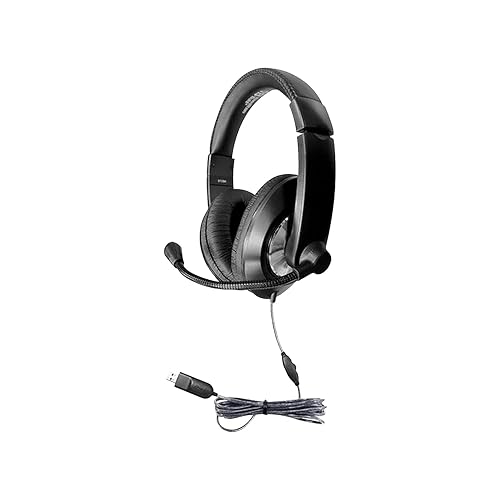 HamiltonBuhl Smart-Trek Headset || Durable Steel-Reinforced Gooseneck Mic, USB Plug