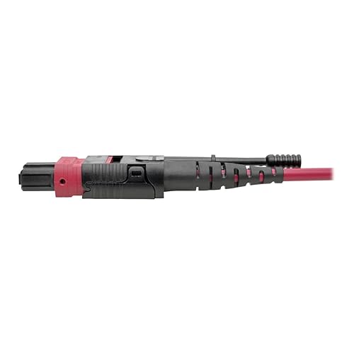 Tripp Lite 3M MTP MPO Multimode Patch Fiber Optic Cable 12 Fiber 40/100Gb OM4 50/125 CMP Magenta 9.8ft (N845-03M-12-MG)