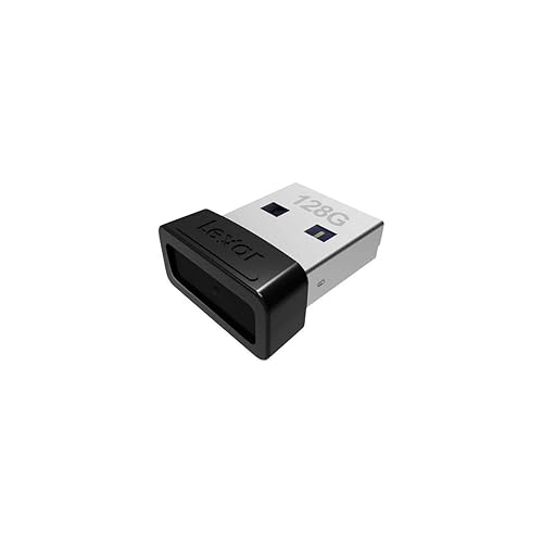 Lexar 128GB JumpDrive S47 USB 3.2 Gen 1 Flash Drive for Storage Expansion and Backup, Up To 250MB/s Read, Compact Plug-n-Stay, Black (LJDS47-128ABBKNA) Black 128 GB 128GB