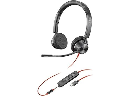 Poly Headphones with Microphone Blackwire 3325 Black