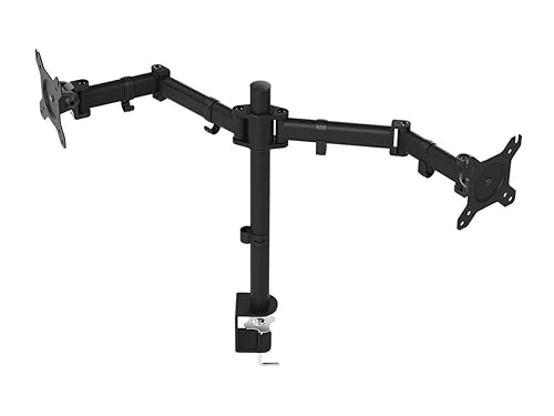 Monoprice 116246 Essential Dual Monitor Articulating Arm Desk Mount, Black