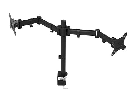 Monoprice 116246 Essential Dual Monitor Articulating Arm Desk Mount, Black