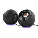 Creative Pebble SE Minimalist 2.0 USB-C Powered PC Speakers with RGB Lighting?, 3.5 mm AUX-in, Up to 4.4W RMS Power for Computers and Laptops (Black)