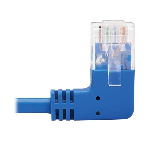 TRIPP LITE Right Angle Cat6 Ethernet Cable, Gigabit Molded Slim UTP Network Patch Cable, Blue, 15 ft. (N204-S15-BL-RA) Right Angle 15-ft.