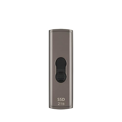 Transcend 2TB ESD330C, External Solild State Drive, Portable SSD, Compatible w/iPhone 4K ProRes, Retractable Connector, Miniature Portable SSD, Up to 1050 MB/s,Type C - TS2TESD330C