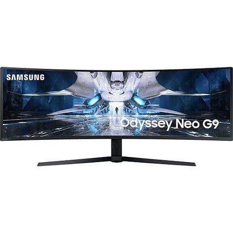 SAMSUNG 49 Odyssey Neo G9 G95NA Gaming Monitor, 4K UHD Mini LED Display, Curved Screen, 240Hz, 1ms, G-Sync and FreeSync Premium Pro, LS49AG952NNXZA, White & Black LS49AG952NNXZA 49 inch