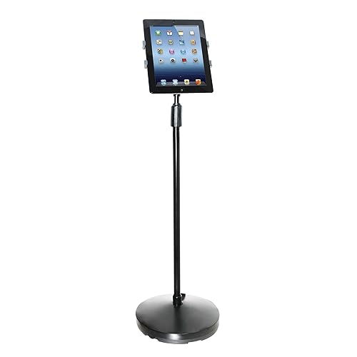 Kantek Floor Tablet Stand for Apple iPad, iPad Air, iPad Mini, Galaxy Tab (7 and 9.7), Kindle Fire (7 and HD 6) and Most Other 6-7 and 9.7 Tablets (TS890) Tablet Floor Stand