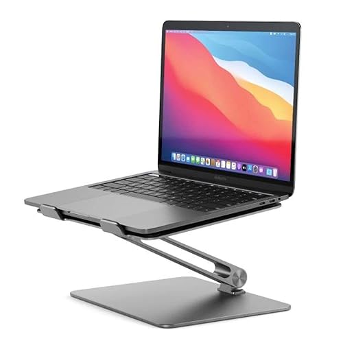 ALOGIC Elite Adjustable Laptop Stand, Ergonomic Riser Aluminium Design, Portable and Sturdy, Compatible with MacBook Pro, MacBook Air, Dell XPS, Chromebook and More.