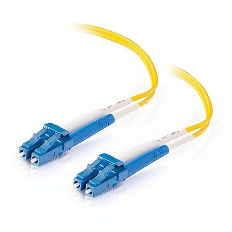 C2G 37462 OS2 Fiber Optic Cable - LC-LC 9/125 Duplex Single-Mode PVC Fiber Cable, Yellow (23 Feet, 7 Meters)