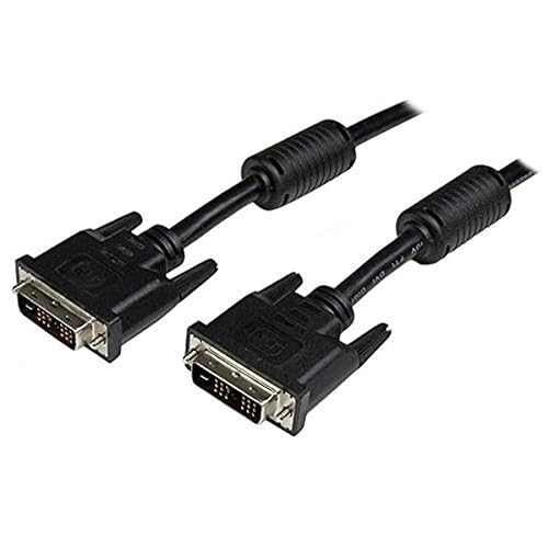 StarTech.com DVI Cable - 20 ft - Single Link - Male to Male Cable - 1920x1200 - DVI-D Cable - Computer Monitor Cable - DVI Cord - DVI to DVI Cable (DVIDSMM20), Black 20 ft / 6m