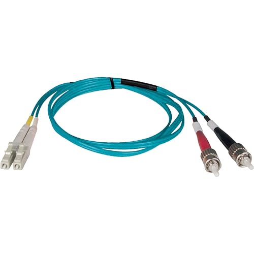 Tripp Lite N818-02M 6 Feet 10Gb Multimode Duplex 50/125 LSZH Fiber Patch Cable LC/ST - 2M (Aqua)