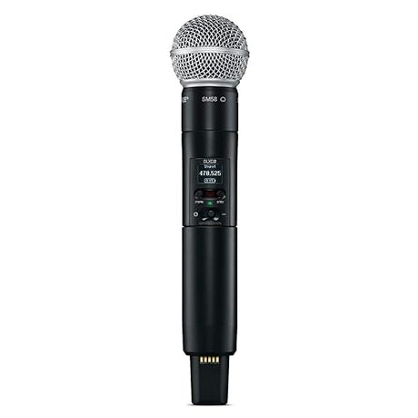 Shure SLXD2/SM58 Wireless Handheld Microphone Transmitter with SM58 Capsule (Receiver Sold Separately) J52 Band (558-602/614-616 MHz)
