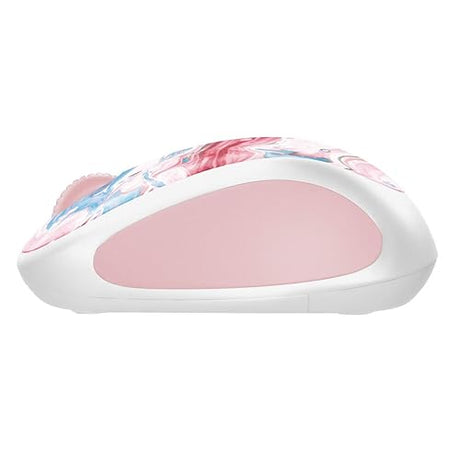 Logitech 910007055 Design Collection Limited Edition Wireless 3-Button Ambidextrous Mouse with Colorful Designs - Cotton Candy