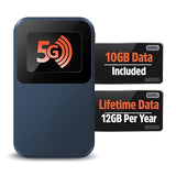 Solis Edge – 5G Hotspot Device, Bundle Includes Lifetime Data (12GB Per Year) and 10GB Global Data, WiFi in 140+ Countries, Access 300+ Mobile Carriers, Portable Internet by SIMO 5G Edge - WiFi 6