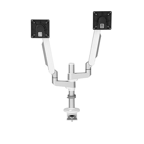 SIIG MTPRO Dual Monitor Arm Desk Mount, Fully Adjustable Mechanical Spring Design, up to 32 Display, Max 19.8 lbs per arm, VESA 75/100mm, Cable Management, BIFMA and TAA Compliant, CE-MT3W11-S1