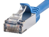 Monoprice Entegrade Cat7 Ethernet Patch Cable - Network Internet Cord - Flexboot RJ45, Stranded, 600Mhz , S/FTP, CMX, Pure Bare Copper Wire, 26AWG, 7ft, Blue 7 Feet