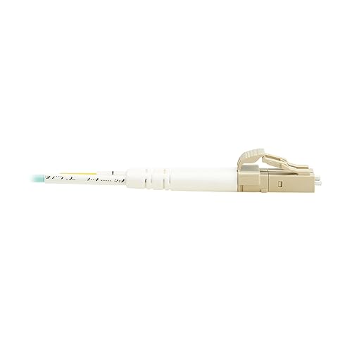 Tripp Lite Eaton Fiber Patch Cable, 2 Meters / 6.6 Feet, LC to LC Fiber Optic Cable, 100Gb OM4 Multimode Duplex, 50/125um, Aqua, TAA Compliant, Lifetime Manufacturer's Warranty (N820-02M-OM4TAA)