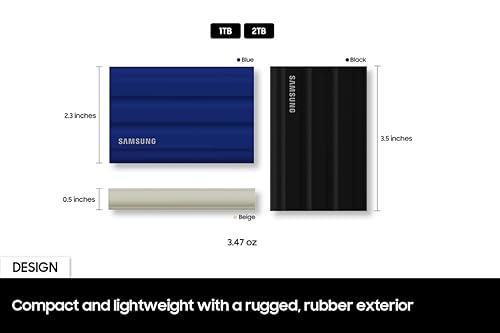 Samsung T7 Shield 2TB External USB 3.2 Gen 2 Rugged Solid State Drive IP65 Water Resistant - Beige SKU 6505714