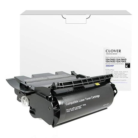 Clover Remanufactured Toner Cartridge Replacement for Lexmark T630/T632/T634/X632/X634 | Black | High Yield