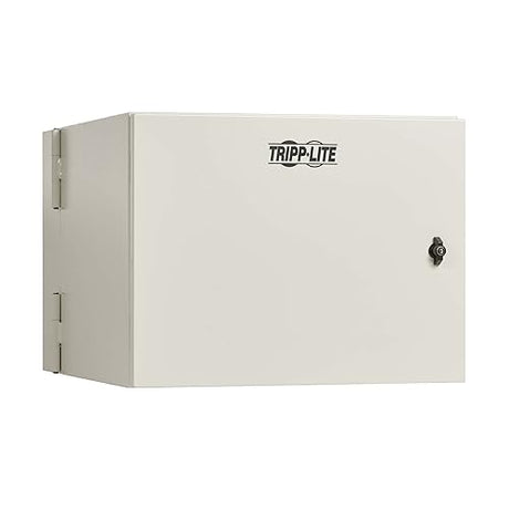 Tripp Lite 9U Locking Industrial Wallmount NEMA 4 Protection Server Rack Enclosure, Hinged Back, 28 inches Deep, Heavy Duty Metal Construction, Gray, 5-Year Warranty (SRN4G9US)