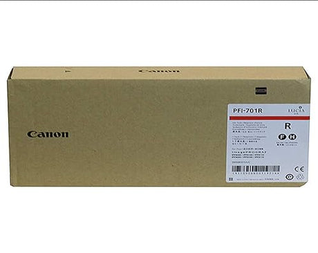 Canon PFI-701R 0906B001AA ImagePrograf IPF8000 IPF8100 IPF9000 IPF9100 Ink Cartridge (Red) in Retail Packaging