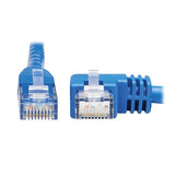Tripp Lite Right Angle Cat6 Ethernet Cable, Gigabit Molded UTP Network Patch Cable, Blue, 15 ft. (N204-015-BL-RA)