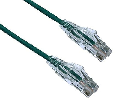 Axiom 1FT CAT6A BENDNFLEX Ultra-Thin SNAGLESS Patch Cable 650MHZ (Green)
