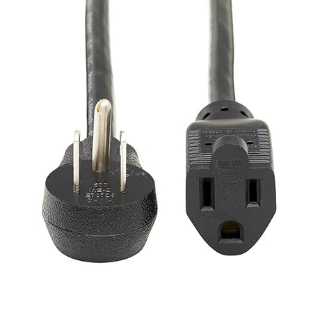 Tripp Lite Power Extension Cord Right-Angle 5-15P To 5-15R 16AWG 13A 1ft - For PC, Monitor, Printer, Home Theater, Desktop Computer, PDU, UPS, Worksta