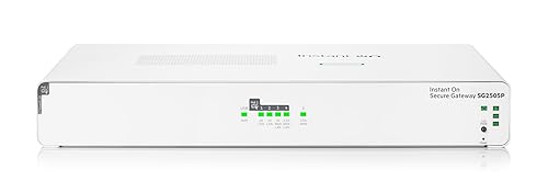 HPE Networking Instant On Secure Gateway SG2505P 5-Port 2.5G Smart-Managed Gateway with PoE, 2X 2.5GBase-T, 3X 1GBase-T, 60W PoE Class 4, US Cord (S0G34A#ABA)