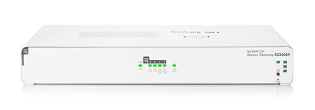 HPE Networking Instant On Secure Gateway SG2505P 5-Port 2.5G Smart-Managed Gateway with PoE, 2X 2.5GBase-T, 3X 1GBase-T, 60W PoE Class 4, US Cord (S0G34A#ABA)