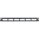 Panduit CP24BLY 24-Port Flat Patch Panel, Black