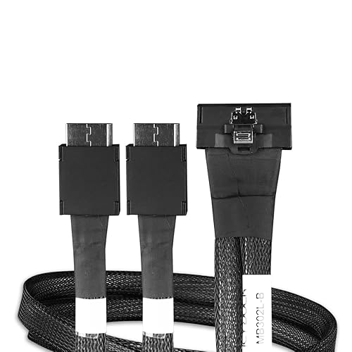 ICY DOCK MCIO 8i SFF-TA-1016 to 2X Oculink 4i SFF-8611 Cable - 0.5M | MB302L-B