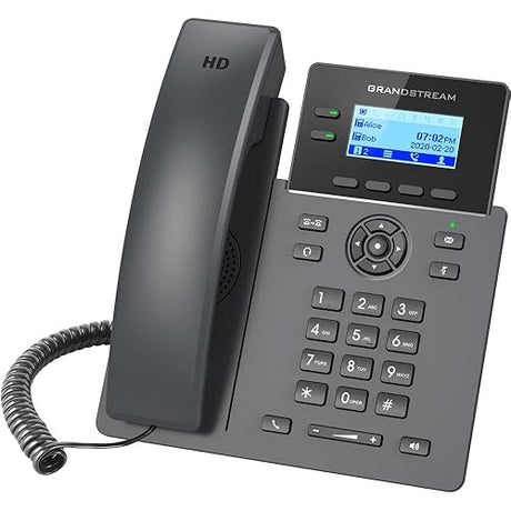GRP2602 VoIP SIP Telephone, 2 x Fast Ethernet, 2 x line Keys, AC only (Adapter Included, no PoE Support), 2.21 inch LCD, HD Audio, RJ9 Jack