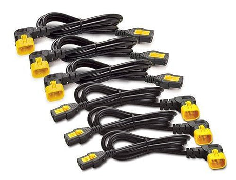 Power Cord Kit (6 ea), Locking, C13 to C14 (90 Degree), 1.2m, North America