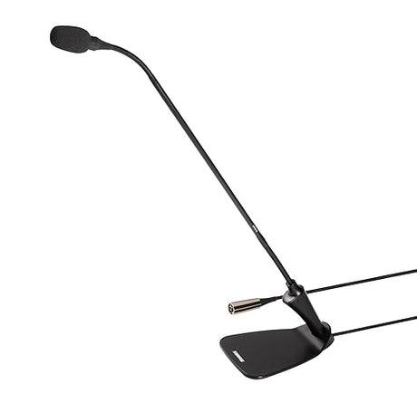 Shure CVG18D-B/C 18 Gooseneck Condenser Microphone with Integrated Desktop Base, inch 18-inch Gooseneck Mic with Desktop Base
