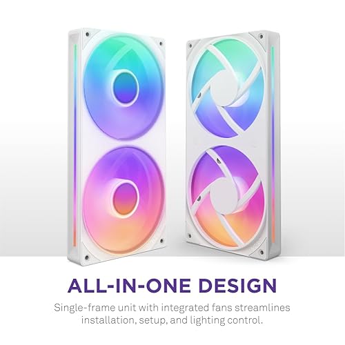 NZXT U240-240mm Hub-Mounted RGB Uni-Body Fan - Single Pack (White)