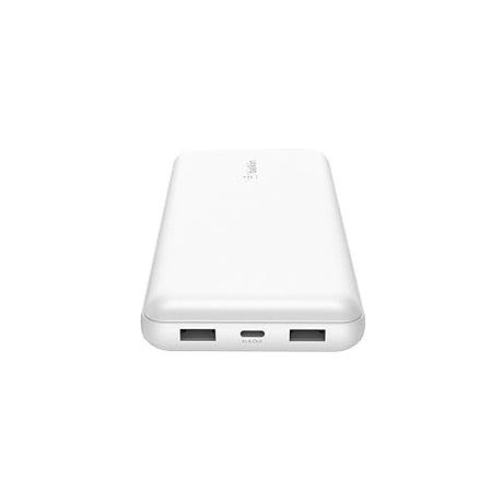 Belkin BoostCharge USB-C Portable Charger 20k Power Bank w/ 1 USB-C Port and 2 USB-A Ports with USB-C to USB-A Cable for iPhone 15, 15 Plus, 15 Pro, 15 Pro Max, Samsung Galaxy S24, & More - White