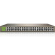 Tenda TEG1050F, 48 Port Gigabit Switch, Unmanaged Ethernet Switch with 48 Gigabit Ports & 2 SFP Slots, Plug & Play, Desktop/ Rack-Mount, Fanless & Metal Design, Limited Lifetime Protection