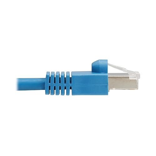 Tripp Lite Cat8 40G PoE Shielded Ethernet Cable, 32.8 Feet / 10 Meters, Flame-Resistant LSZH Jacket, Power Over Ethernet, Snagless RJ45, SSTP, Male-to-Male, Blue, (N272L-F10M-BL)
