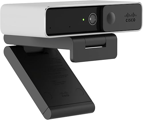 Cisco Desk Camera 4K in Platinum White with up to 4K Ultra HD Video, Dual Microphones, Low-Light Performance, 1-Year Limited Hardware Warranty (CD-DSKCAM-P-US)