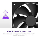 NZXT F140P, 140mm Static Pressure PC Case Fan, Ideal for Radiators & Heatsinks, High Static Pressure, Rear Chamfer Intake, Fluid Dynamic Bearings, Low Noise, PWM Control, Black