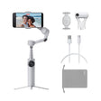 Insta360 Flow 2 Plus AI Tracker Bundle Grey - Foldable Phone Gimbal, AI Tracking with Any App, Multi-Person Tracking, Built-in Tripod/Selfie Stick, Remote Control, Smartphone Stabilizer, Travel Stone Gray