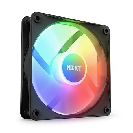 NZXT F120 RGB Core - 120mm Hub-Mounted RGB Fan - 8 Individually-Addressable LEDs - Semi-Translucent Blades - High Static Pressure & Airflow - Quiet Operation PWM Control - CAM Software - Black