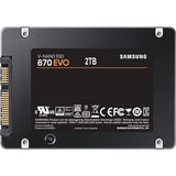 SAMSUNG 870 EVO MZ-77E2T0E 2 TB Solid State Drive - 2.5 Internal - SATA (SATA/600) - Desktop PC, Notebook, Motherboard, Server, Video Recorder Device Supported - 2400 TB TBW - 560 MB/s,Bulk Packaging