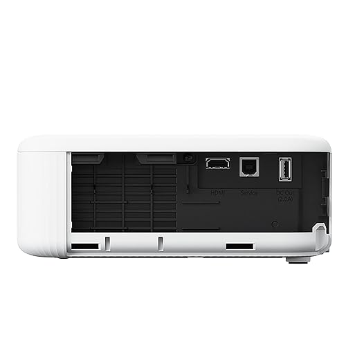 Epson EpiqVision Flex CO-FH02 Full HD 1080p Smart Streaming Portable Projector, 3-Chip 3LCD, 3,000 Lumens Colour/White Brightness, Android TV, Bluetooth, 300-Inch Home Entertainment/Work - White