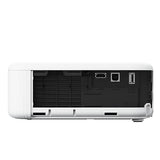 Epson EpiqVision Flex CO-FH02 Full HD 1080p Smart Streaming Portable Projector, 3-Chip 3LCD, 3,000 Lumens Colour/White Brightness, Android TV, Bluetooth, 300-Inch Home Entertainment/Work - White